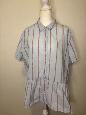 Women's Old Navy Striped Peplum Blouse